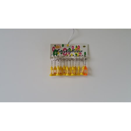 Tapestry Trading Fancy Keyholder Hourglass Keychain, Assorted Color - 2 Dozen 001A